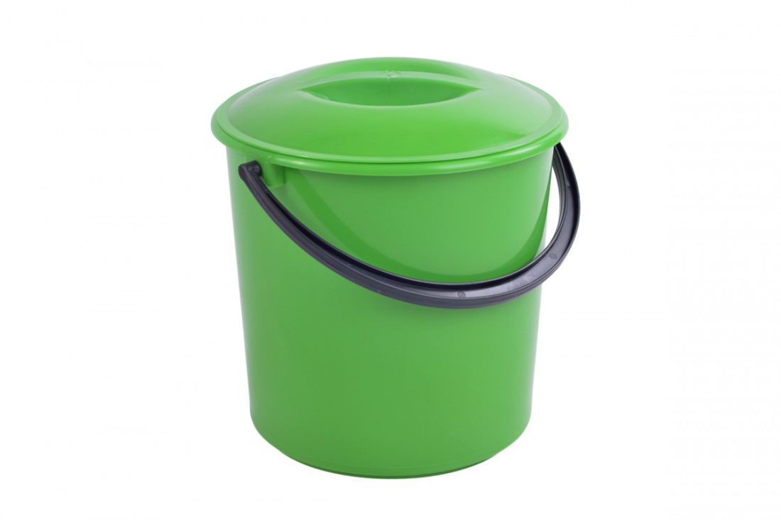 Відро господарське з кришкою МЕД 10л пластик